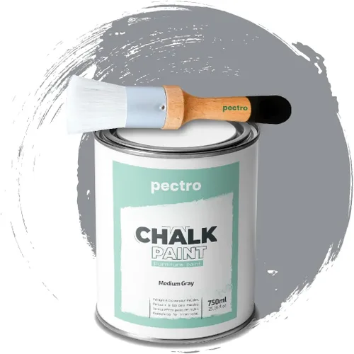 Miniatura 14 de Pintura de tiza para muebles, 25 onzas líquidas (25.4 fl oz) + pincel especial para pintura de tiza, pintura para muebles, sin lijar ni imprimar