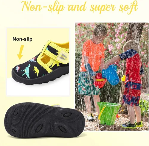 Miniatura 3 de nerteo Bonitos zapatos acuáticos para niños y niñas, playa, natación, piscina, parque acuático y niños pequeños