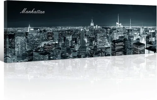 Miniatura 29 de Atlanta Skyline - Arte de pared para sala de estar, lienzo de paisaje urbano, decoración moderna para el hogar, imágenes panorámicas, edificio