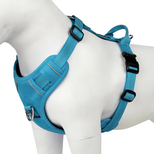 Miniatura 9 de Plutus Pet Arnés sin tirones para perro, arnés reflectante ajustable con asa, a prueba de escapes, acolchado suave para perros pequeños, medianos