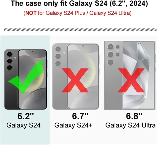 Miniatura 2 de Funda para Samsung Galaxy S24, a prueba de golpes, con cubierta deslizante para cámara y soporte de anillo giratorio + protector de pantalla