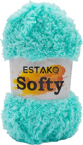 Miniatura 27 de Estako Softy 100% Poliéster Esponjoso Suave Grueso Peso #5 Hilado para Crochet y Tejido 3.52 oz (100 gr) 98 Yds (90 m) (9110 - Blanco)