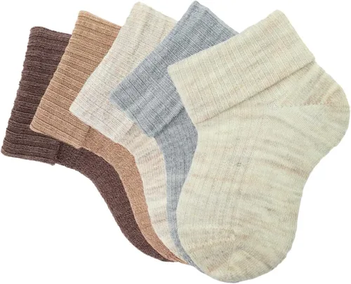 Miniatura 4 de Calcetines para bebé, paquete de 5 calcetines para recién nacidos, calcetines unisex de lana para bebé, calcetines para niñas y bebés, recién
