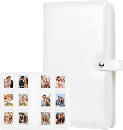 Miniatura 11 de Álbum de fotos de 180 bolsillos para cámara Fujifilm Instax Mini, álbum de fotos con espacio de escritura para Polaroid, cubierta de cuero, foto