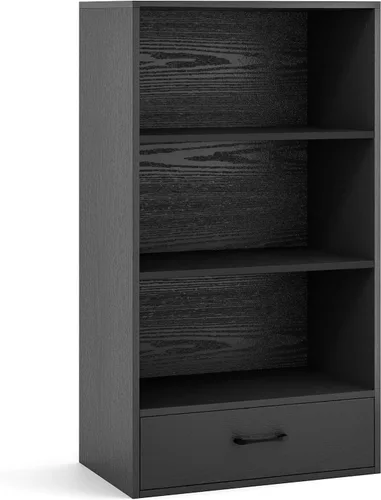 Miniatura 6 de Giantex Estantería de 4 niveles con cajón, organizador de pie de 42.5 pulgadas de alto, estantes de almacenamiento con dispositivo anti-caída