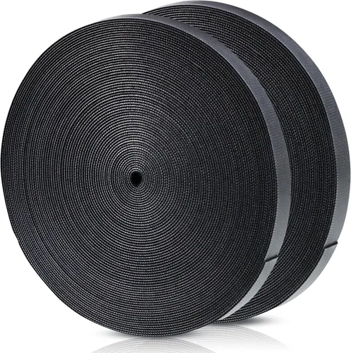 Miniatura 11 de WILLBOND Cintas de sujeción de 1/2 pulgada x 45 pies, bridas de cable reutilizables, cinta de nylon de doble cara, rollo de gancho y bucle, bridas