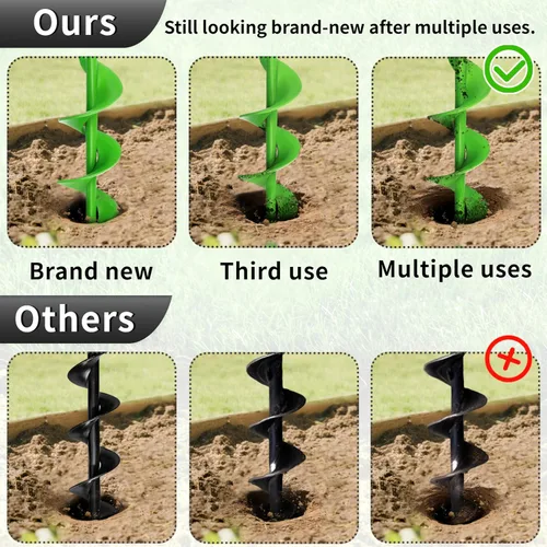 Miniatura 3 de Broca de taladro para plantar, broca en espiral de longitud extendida de 1.6 x 16.5 pulgadas, para bombillas, flores y plantas de cama, se adapta a