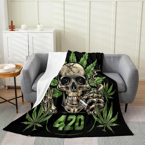 Miniatura 19 de Erosebridal Manta de hojas para niños, niñas y hombres, manta de forro polar colorida, manta de cama de hojas de mandala bohemio, 30 x 40 pulgadas