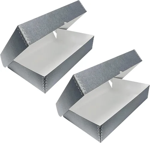 Miniatura 9 de Lineco, Caja de almacenamiento tipo folio archival de 10 x 15 pulgadas, 3 pulgadas de profundidad, sin ácidos con caja de preservación de bordes