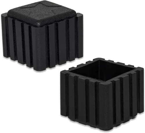 Miniatura 19 de Flyshop Tapas cuadradas de goma antideslizantes para patas de silla, protectores de suelo para muebles, 1-3/8 pulgadas x 1-3/8 pulgadas, color negro