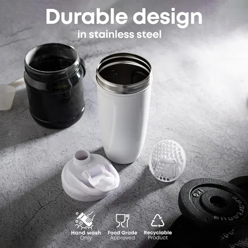 Miniatura 2 de Smartshake DC COMICS Reforce - Botella mezcladora de proteínas de acero inoxidable de 900 ml 30 oz - Tapa de rosca a prueba de fugas - Sin BPA