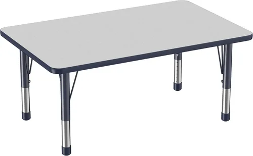Miniatura 113 de FDP - Mesa rectangular para actividades escolares y aulas (24 x 36 pulgadas), patas gruesas para niños pequeños, altura ajustable de 15 a 24