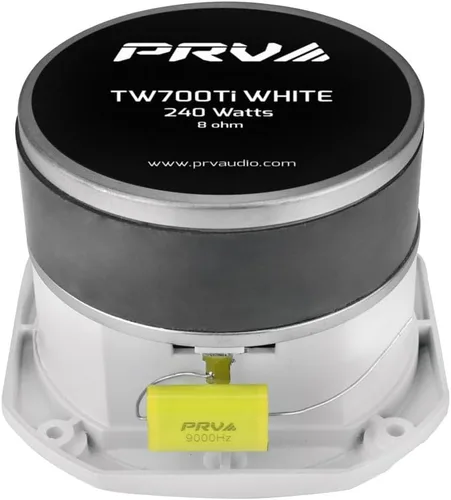 Miniatura 5 de PRV AUDIO TW700Ti - Tweeter de bala de titanio blanco de 4 pulgadas, TW700Ti, 240 vatios, súper tweeter de 8 ohmios, condensador incorporado Pro