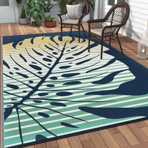 Miniatura 55 de GENIMO - Tapete reversible e impermeable para patios y exteriores, oferta, paja de plástico, para áreas grandes, campamentos, RV, pícnics, terrazas