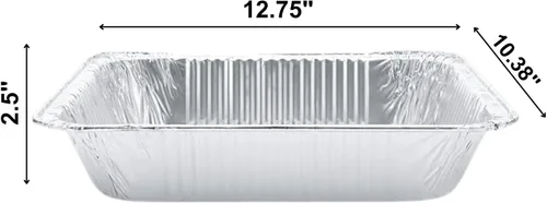 Miniatura 2 de Sartén de aluminio desechable de tamaño medio de 9 x 13 pulgadas con tapas de cúpula junto con 3 utensilios de servir, recipientes versátiles