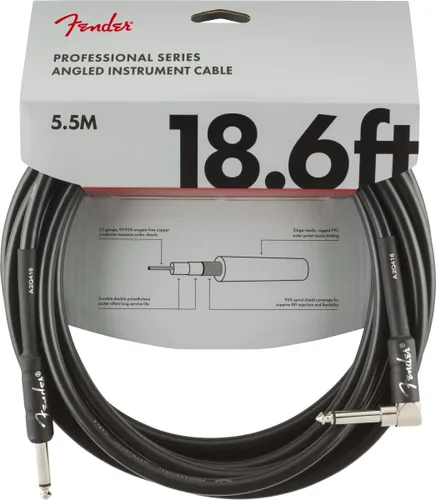 Miniatura 10 de Fender Cable de instrumento de serie Professional, cable de guitarra de 10 pies, listo para escenario con diseño antitorceduras, negro