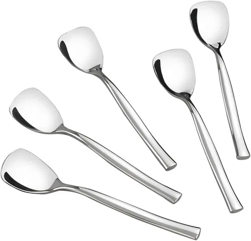 Miniatura 7 de Idomy Juego de 12 cucharas de helado de postre de acero inoxidable, 5.51 pulgadas