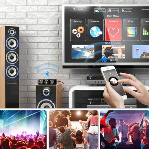 Miniatura 6 de ZK-1002T PRO 2.0 Canal Bluetooth 5.0 Tarjeta Amplificadora 200W HiFi Subwoofer Audio AMP con Agudos y Bajos, Entradas BT USB y AUX, Módulo AMP