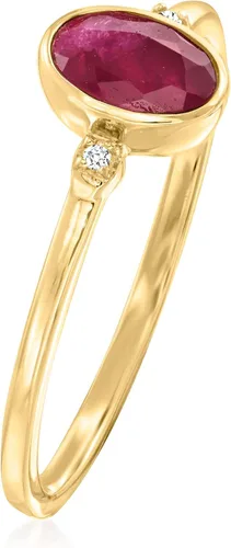 Miniatura 3 de RS Pure by Ross-Simons Gemstone and Diamond-Accented Ring in 14kt Yellow Gold