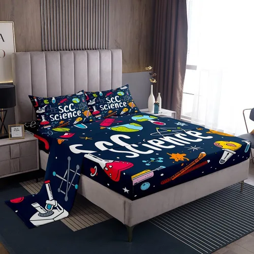 Miniatura 21 de Erosebridal Juego de sábanas de zorro con diseño de flores de arcoíris para niños y niñas, diseño de Foxtoon Animal Boho Floral Sábana bajera