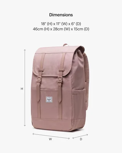 Miniatura 2 de Herschel Mochila Retreat, Rosa ceniza, Herschel Mochila Retreat
