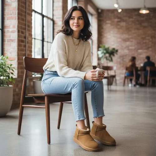 Miniatura 65 de CUSHIONAIRE, Hip 2 - Botas de nieve de gamuza auténtica para mujer, sin cordones, con cómodo forro de piel de oveja sintética + espuma viscoelástica
