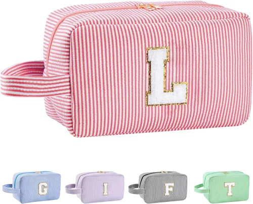 Miniatura 150 de Regalos personalizados para mujeres, bolsa de maquillaje con inicial, bolsa de maquillaje de viaje, bolsa de cosméticos, bolsa de artículos