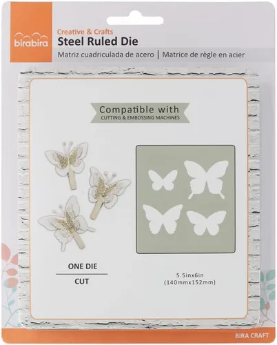 Miniatura 7 de Bira Craft - Troquel de regla de acero de 5.5 x 6 pulgadas, diseños surtidos (corazón)