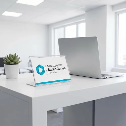 Miniatura 8 de ARTIBETTER Tarjetas de mesa acrílicas, paquete de 20 soportes transparentes en forma de L, soportes horizontales para menú y placa de nombre