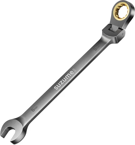 Miniatura 23 de SUZUME Juego de llaves de trinquete métricas y SAE de cabeza flexible de 24 piezas, 72 dientes Cr-V, juego de llaves de trinquete de acero Cr-V