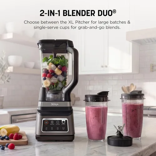 Miniatura 2 de Ninja BN751 Professional Plus DUO Licuadora, 1400 vatios máximo, 3 programas de Auto-IQ para batidos, bebidas congeladas y extracciones