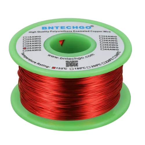 Miniatura 49 de BNTECHGO - Alambre magnético de 26 AWG, cable de cobre esmaltado para bobinado, 4 onzas, 0.0157 pulgadas de diámetro, 1 bobina de color rojo, Rojo 4