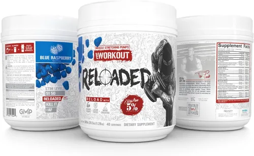 Miniatura 8 de 5% Nutrition Rich Piana Reloaded High Stim Pre-Workout Ultra energía, enfoque, bombas, potencia y resistencia Citrulline, GlycerSize