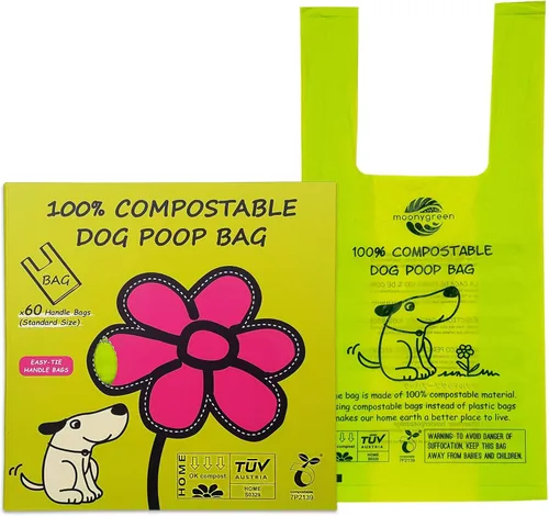 Miniatura 11 de Bolsa para excrementos de perro, bolsas compostables para excrementos de perro, ecológicas, sin perfume, a base de vegetales, extra gruesa, a prueba