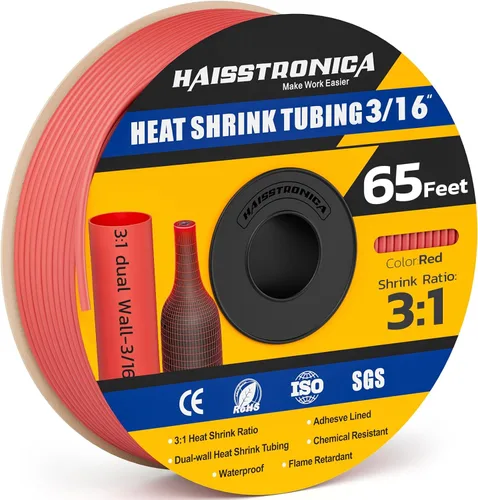 Miniatura 45 de haisstronica Tubo termorretráctil 3:1, relación de encogimiento, tubo termorretráctil de grado marino forrado con adhesivo para el hogar, automoción