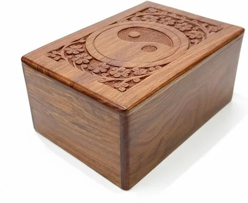 Miniatura 15 de Caja de Urna de Madera para Cenizas Humanas, Urnas Funerarias de Cremación, Urna Decorativa, Caja Conmemorativa para Mascotas, Urna para Gatos Bebés