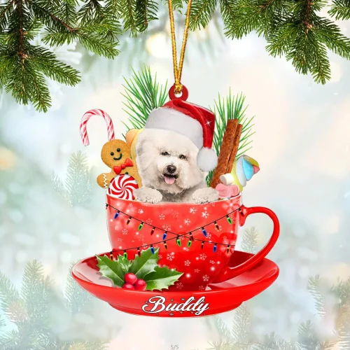 Miniatura 10 de Alaskan Malamute - Adorno acrílico personalizado para perro en taza, adorno de Navidad personalizado para perro 2023, decoración de árbol