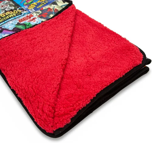 Miniatura 2 de Marvel Spider-Man - Manta de forro polar con respaldo de sherpa rojo para el 60 aniversario Funda de poliéster suave de felpa para sofá y cama