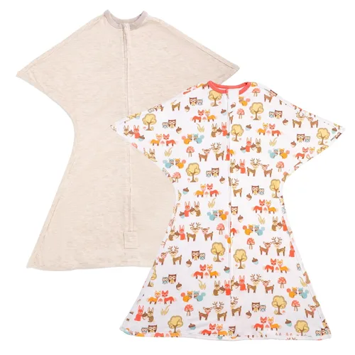 Miniatura 10 de SleepingBaby Zipadee-Zip - Paquete de 2 pañales de transición con diseño de estrella de mar para relajarse y dormir mejor, ideal para bebés Gris