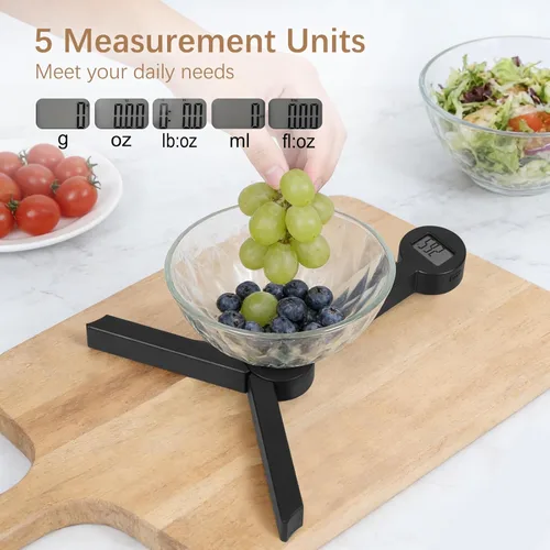 Miniatura 3 de Báscula plegable de alimentos, báscula digital de cocina, báscula portátil de alimentos para alimentos, mini báscula de bolsillo plegable de gramos