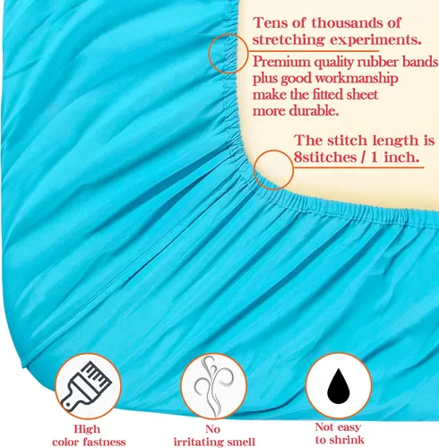 Miniatura 3 de NTBAY - Sábana bajera tamaño individual solo - Sábana ajustable de microfibra cepillada con bolsillo profundo - Sábana de cama de calidad hotelera