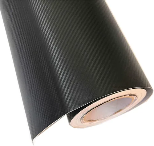 Lámina de vinilo de fibra de carbono de 12 x 78 pulgadas, rollo adhesivo de liberación de aire para automóvil, camión, Art Deo (Bnegro)