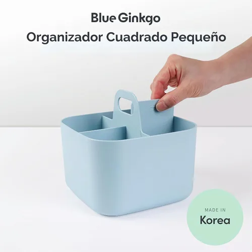 Miniatura 2 de BLUE GINKGO - Organizador apilable pequeño para baño, oficina, manualidades o suministros escolares, transportador portátil hecho en Corea Azul
