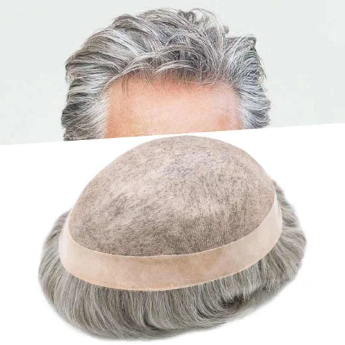 Miniatura 80 de Mens Toupee Hair Piece For Men Fine Mono Men Hair System Toupee For Men Hair Piece Real Human Hair System For Men Protesis Capilar Para Hombre 6x9