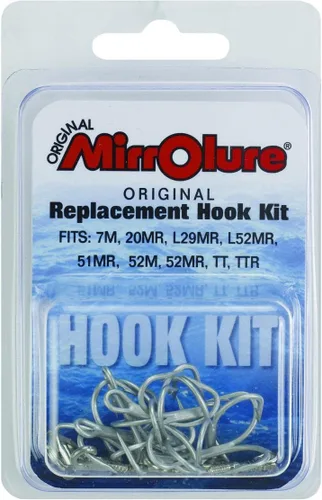 Miniatura 33 de MirrOLure Mirrodine Gancho de pesca plateado extraafilado de acero inoxidable de 1 pieza