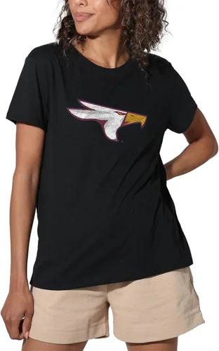 Colección oficial de camisetas sueltas con logotipo primario para mujer, color negro