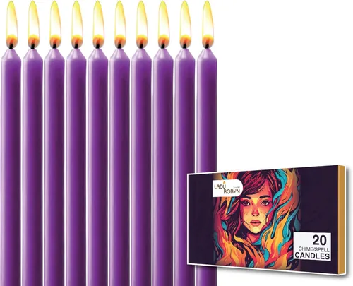 Miniatura 13 de Juego de 20 velas cónicas de color sólido, velas de cera de parafina sin goteo de 4 pulgadas con mecha de algodón, ideal para bodas, shabat, Rojo