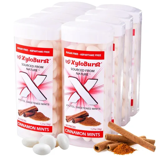Miniatura 8 de XyloBurst - Mentas de xilitol Mentas de aliento sin azúcar para la salud bucal Sin gluten, veganas, aptas para dieta cetogénica Mentas sin
