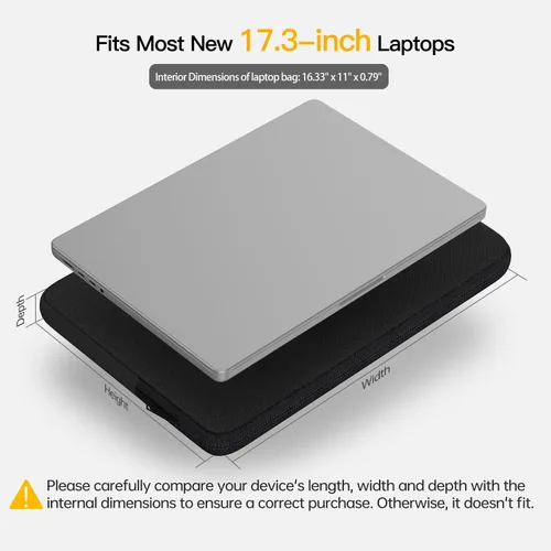 Miniatura 2 de Funda para laptop de 17 pulgadas para HP de 17 pulgadas/HP Envy 17 / Pavilion 17, Dell Inspiron 17, Lenovo Ideapad 3, Asus Vivobook 17, Acer Aspire