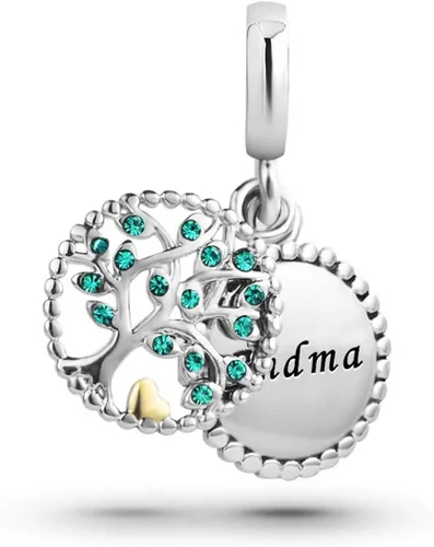 Miniatura 2 de KunBead Abalorios colgantes de plata con forma de árbol de la vida para cumpleaños de la abuela, Metal, Cobre